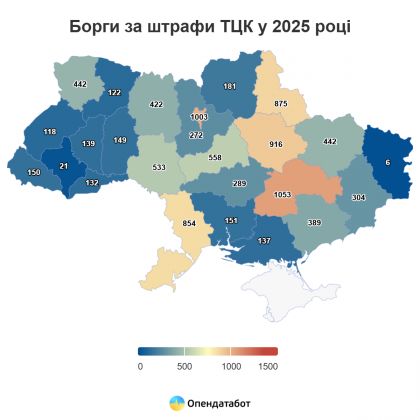 Report Борги за штрафи ТЦК у 2025 році